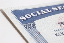Up-close picture of the upper left corner of a Social Security card.