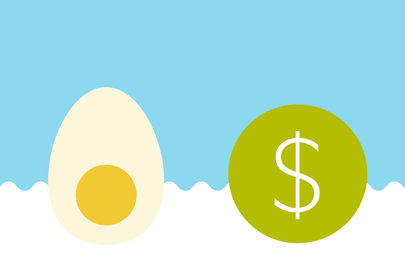 egg and money