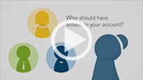 decorative image that opens the Get help with account authorization decisions video