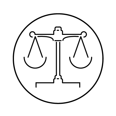Image of justice scale icon