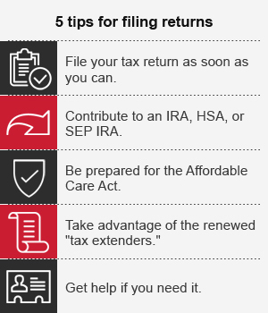 5 tips for filing tax returns