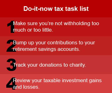 Do-it-now tax task list