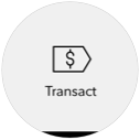 reference image of transact button
