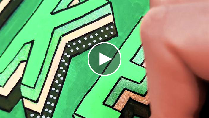 Screenshot from the Discover the art of saving with an ESPP video: abstract drawing