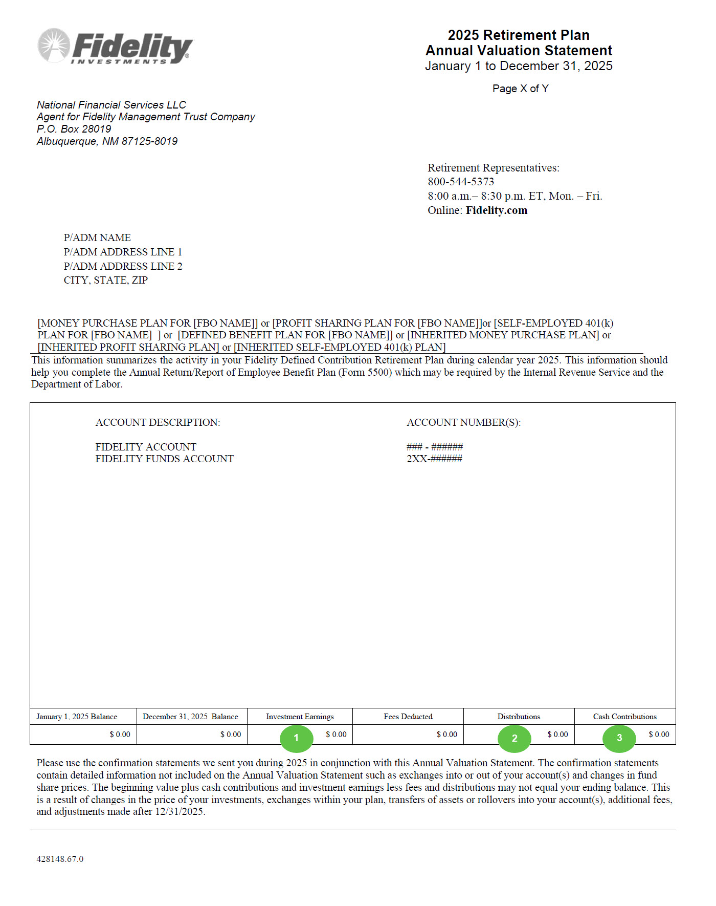 Annual Valuation Statement