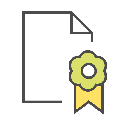 paper with ribbon icon