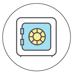 Locked safe icon