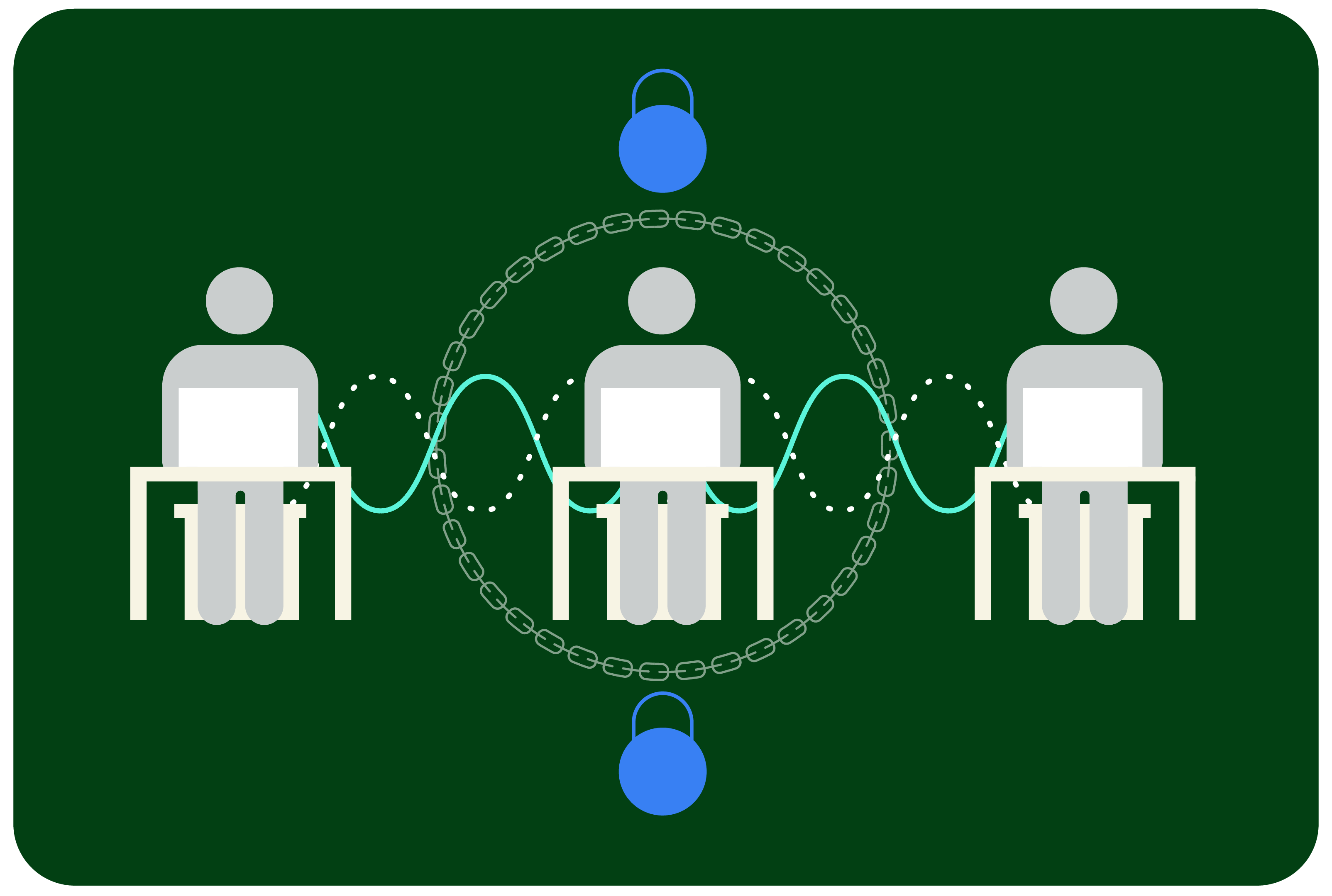 Infographic showing private blockchains are centralized and have a singular owner.