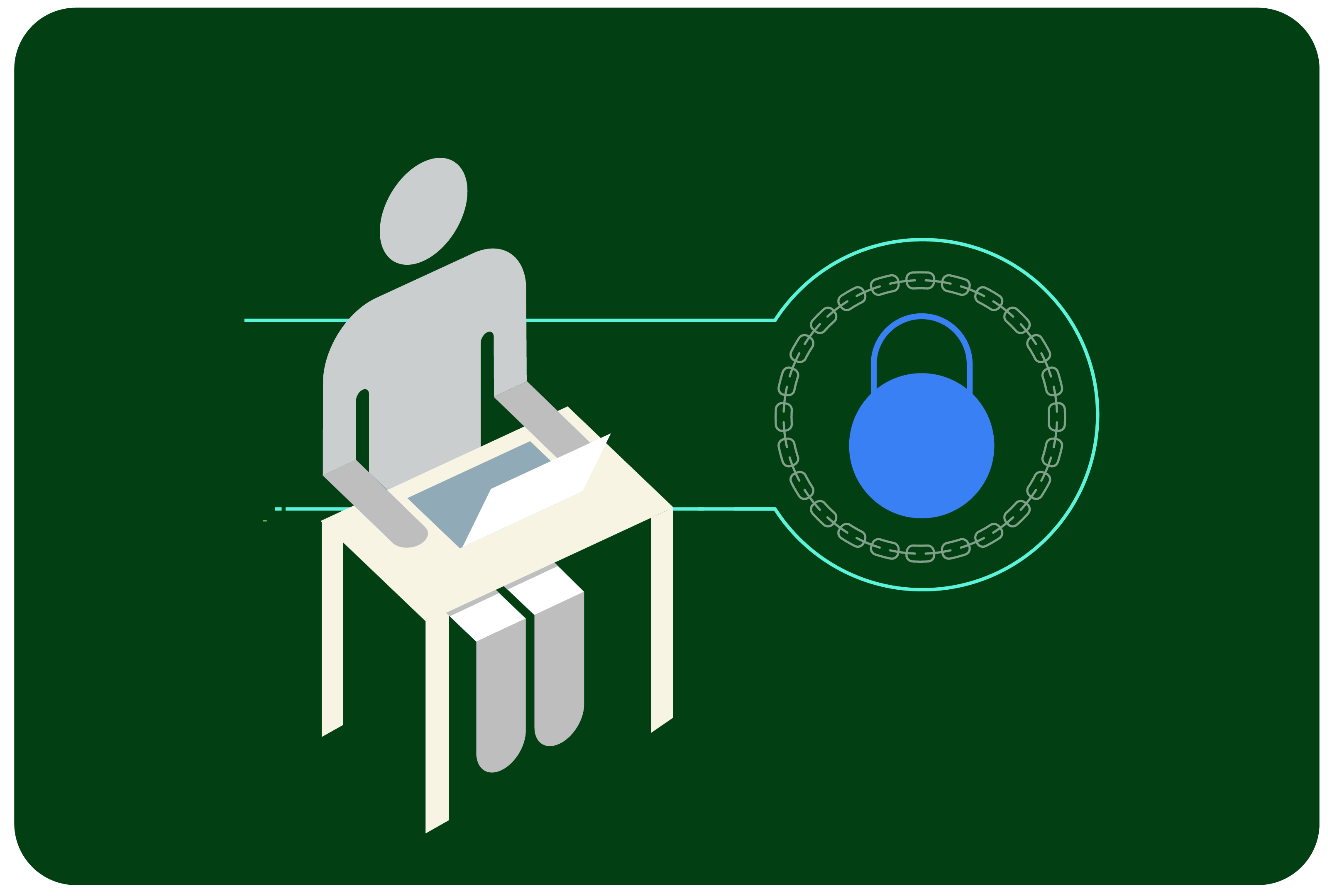 Infographic showing public blockchains are decentralized and not owned by one person.