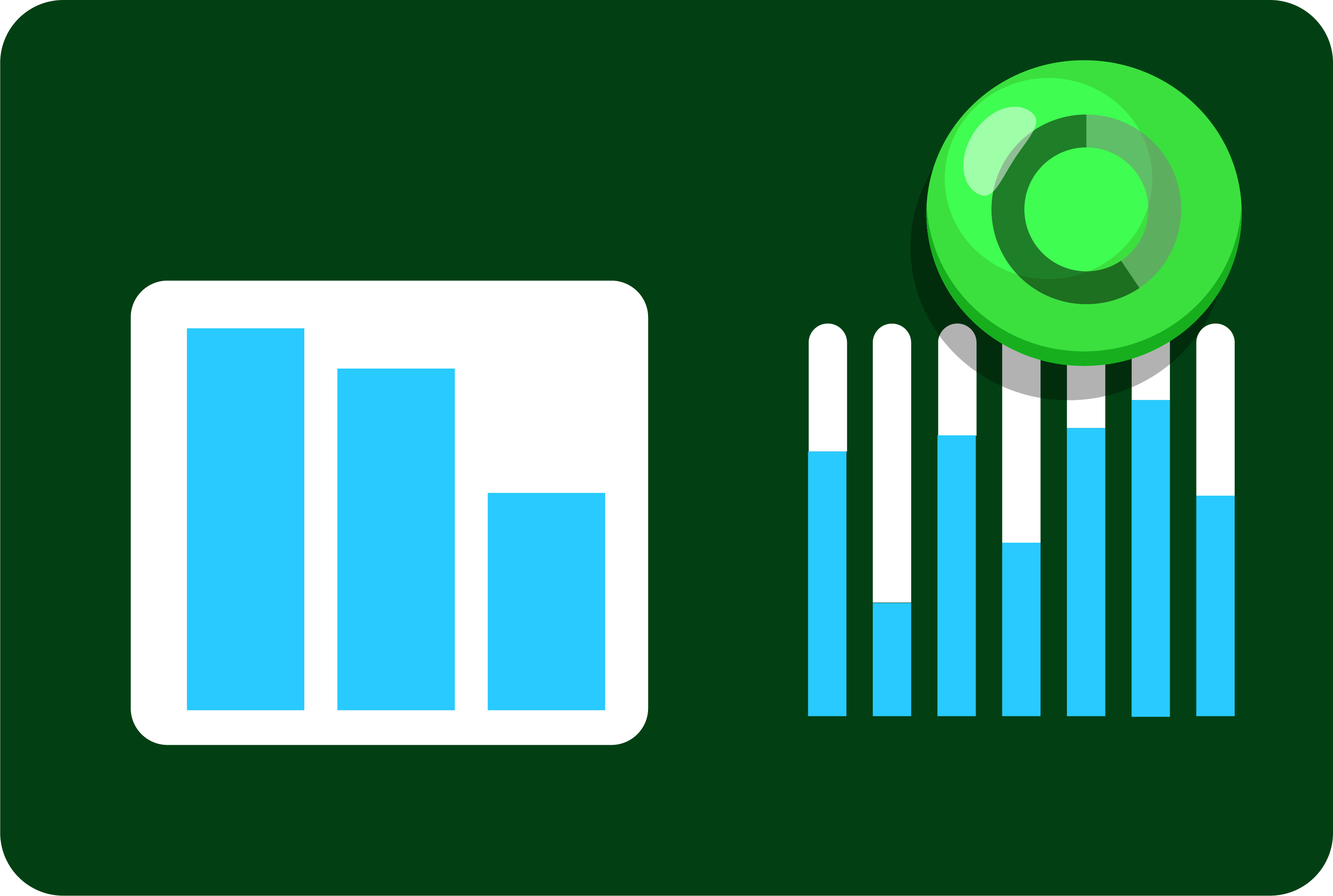 Bar charts and vertical data columns with a green highlight, illustrating data comparison and analysis.