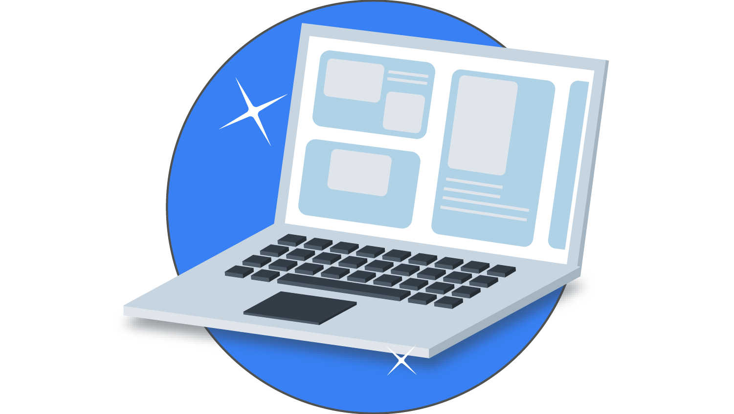 Laptop displaying financial dashboard and budgeting tools for online money management and personal finance planning