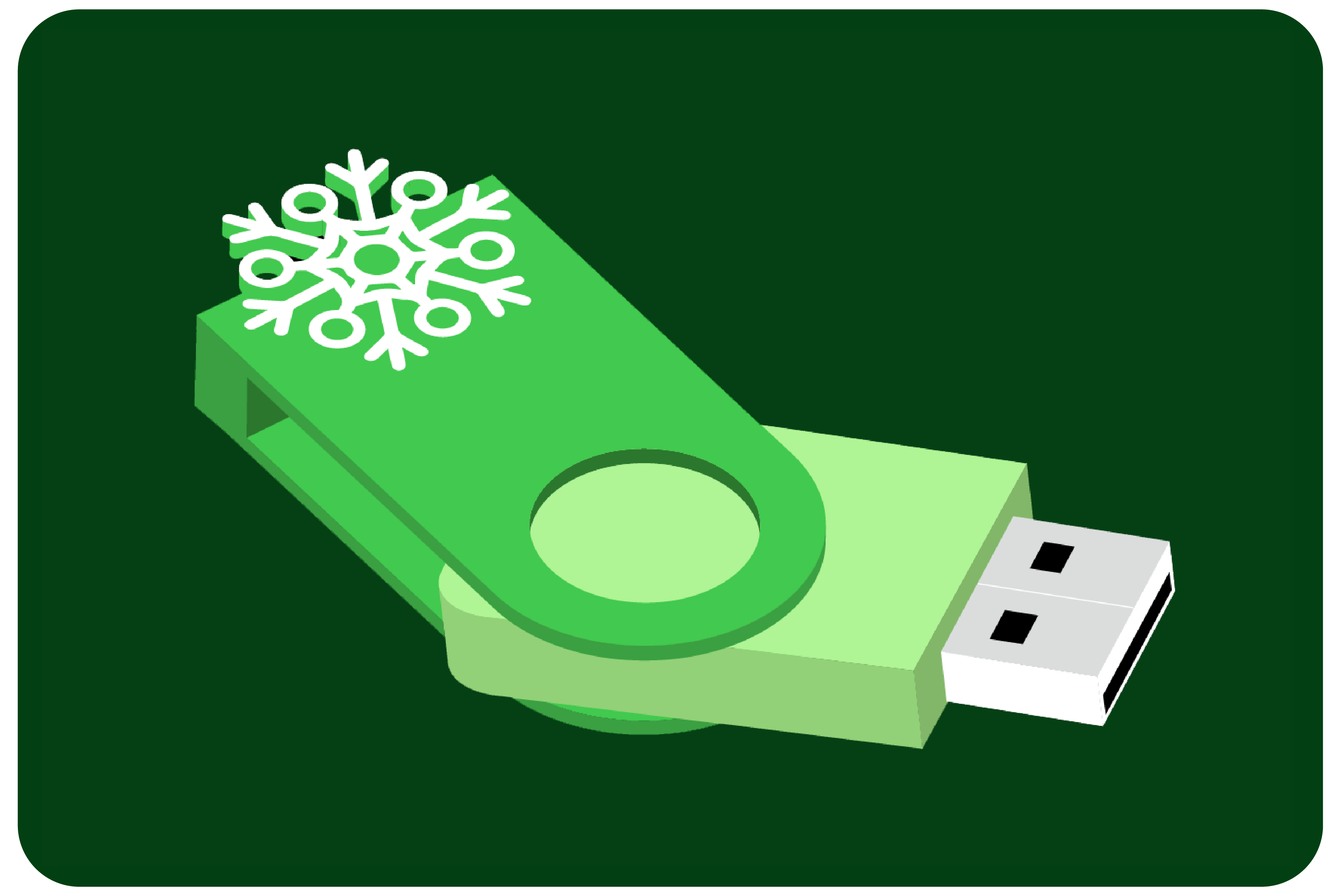 Illustration of a crypto cold storage USB device, representing offline storage used to protect digital assets from online threats.