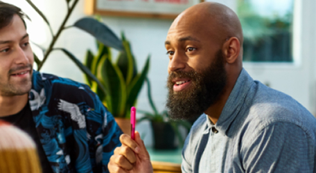 two men sharing ideas