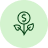icon of a dollar sign on flower